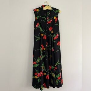 Vintage Floral Midi Dress
